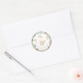 Sticker Rond Eucalyptus Pampas Proteas Vegetarian Meal Choice  (Enveloppe)