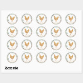 Sticker Rond Eucalyptus Pampas Protéines Poulet Sélection (Feuille)
