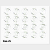 Sticker Rond Eucalyptus Rustique Elégant Enveloppe de mariage s (Feuille)