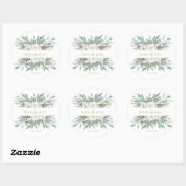 Sticker Rond Eucalyptus simple et élégant (Feuille)