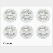 Sticker Rond Eucalyptus simple et élégant (Feuille)