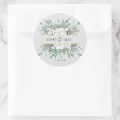 Sticker Rond Eucalyptus simple et élégant (Sac)