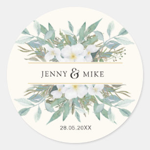 Sticker Rond Eucalyptus simple et élégant