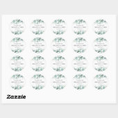 Sticker Rond Eucalyptus Verdure Custom Boho Rustique Mariage (Feuille)