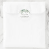 Sticker Rond Eucalyptus Verdure Mariage Favoriser Élégant Moder (Sac)
