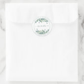 Sticker Rond Eucalyptus Verdure Mariage Moderne Enregistrer La  (Sac)