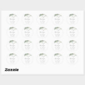 Sticker Rond Eucalyptus Verdure Or Feuille Mariage Merci (Feuille)