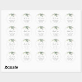 Sticker Rond Eucalyptus Verdure Or Feuille Merci (Feuille)