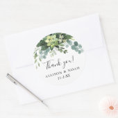 Sticker Rond Eucalyptus verdure simple élégante faveur (Enveloppe)