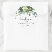 Sticker Rond Eucalyptus verdure simple élégante faveur (Sac)