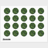 Sticker Rond Eucalyptus vert foncé (Feuille)