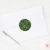 Sticker Rond Eucalyptus vert foncé (Enveloppe)