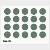 Sticker Rond Eucalyptus vert foncé (Feuille)