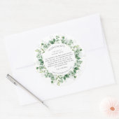 Sticker Rond Eucalyptus Watercolor Wreath Ingredients Labels (Enveloppe)