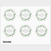 Sticker Rond Eucalyptus Watercolor Wreath Ingredients Labels (Feuille)