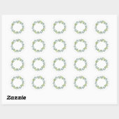 Sticker Rond Eucalyptus Wreath Wedding Envelope Seals-Set Of 20 (Feuille)