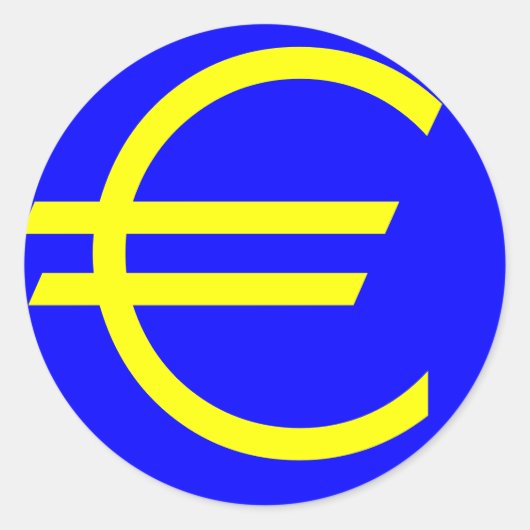 Sticker Rond EURO, symbole de la monnaie européenne (Devant)