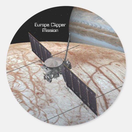 Sticker Rond Europa Clipper Mission Spacraft (Devant)