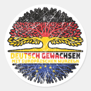 Sticker Rond Europe Allemand
