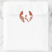 Sticker Rond Ève tend un pomme à Adam, Version Grunge 3/3 (Sac)