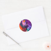Sticker Rond Éveil des couleurs | Conception d'expression abstr (Enveloppe)
