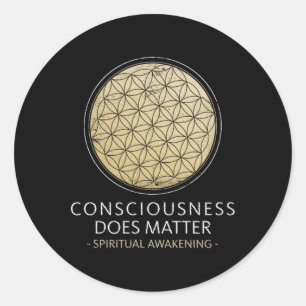 Sticker Rond Éveil Spirituel Conscience Résout Problème Yoga