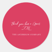 Sticker Rond Événement d'appréciation de l'employé rouge (Devant)