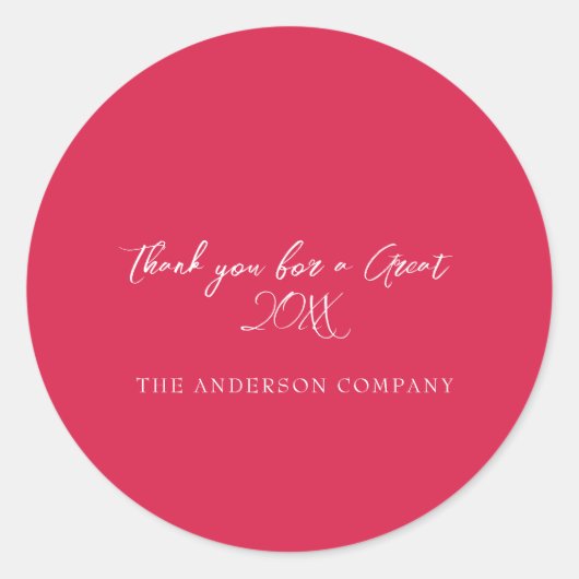 Sticker Rond Événement d'appréciation de l'employé rouge (Devant)