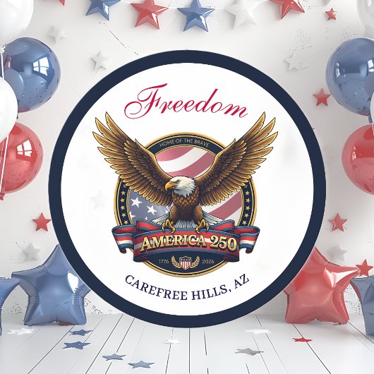 Sticker Rond Événement du 250e anniversaire des États-Unis