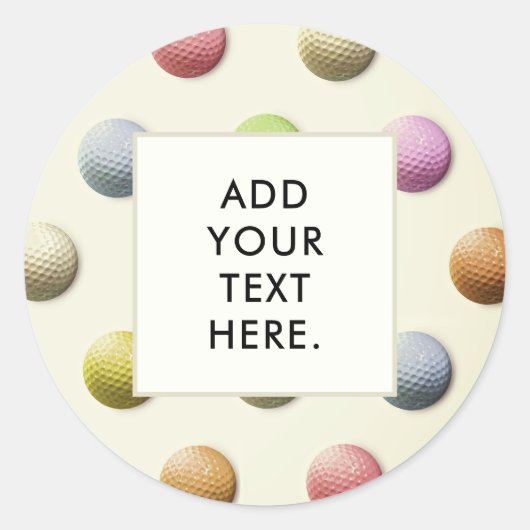 Sticker Rond Événement sur le thème du golf (Devant)