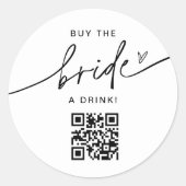 Sticker Rond EVERLEIGH Acheter L'Épouse Un Bachelorette À Boire (Devant)