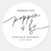 Sticker Rond EVERLEIGH Popcorn Favor Stick Merci pour Poppin By (Devant)