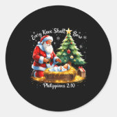 Sticker Rond Every Knee Shall Bow Philipans 2_10 Christmas  (Devant)