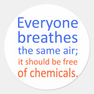 Sticker Rond Everyone Breathes the Solige Air;