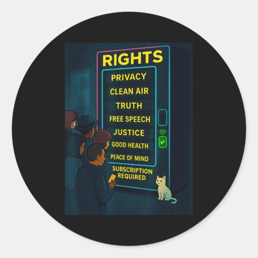 Sticker Rond Everything For A Price Funny Satire Gift  (Devant)