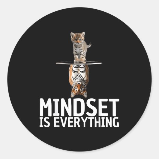 Sticker Rond Everything Is Mindset Insrational Mind Motivationa (Devant)