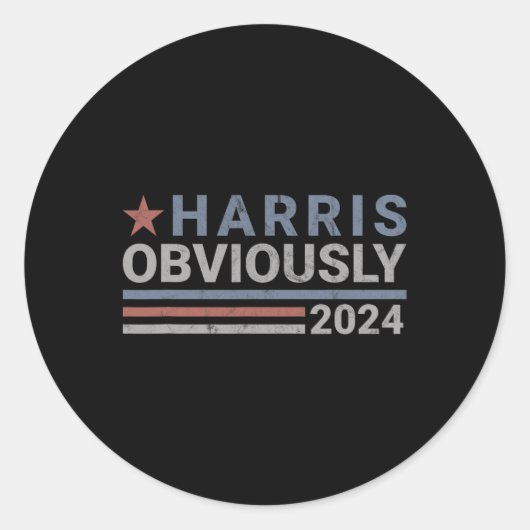 Sticker Rond Évidemment - Kamala 2024 (Devant)