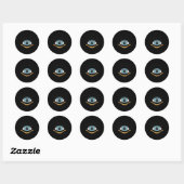 Sticker Rond Evil Eye Nazar Grèce Protection (Feuille)