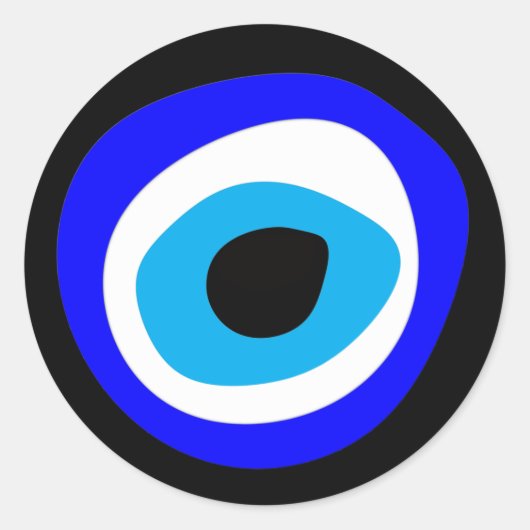 Sticker Rond Evil Eye Talisman & arabe Amulet /turc, grec (Devant)
