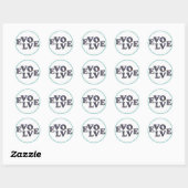 Sticker Rond Évolger l'autocollant bouton (Feuille)