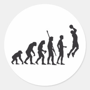 Sticker Rond evolution basket-ball