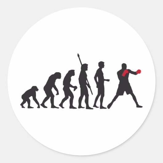 Sticker Rond evolution boxing (Devant)