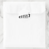 Sticker Rond Évolution de Badminton (Sac)