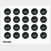 Sticker Rond Évolution de badminton Singe Joueur de badminton B (Feuille)