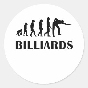 Sticker Rond Évolution de billards
