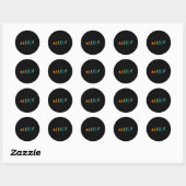 Sticker Rond Évolution de Handball Sport Drôle (Feuille)
