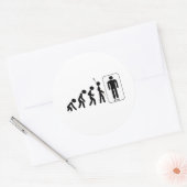 Sticker Rond Évolution des hommes (Enveloppe)