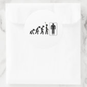 Sticker Rond Évolution des hommes (Sac)