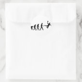 Sticker Rond évolution du handball (Sac)