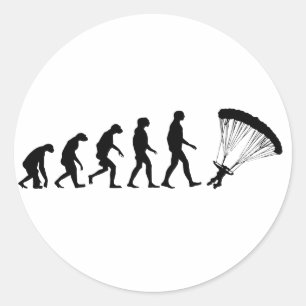 Sticker Rond Évolution du parachutage